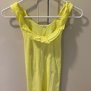 J. Crew Size Medium Yellow Ribbed Tank Top.